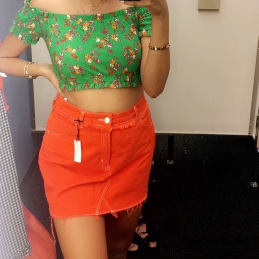 TOPSHOP JEAN MINI SKIRT